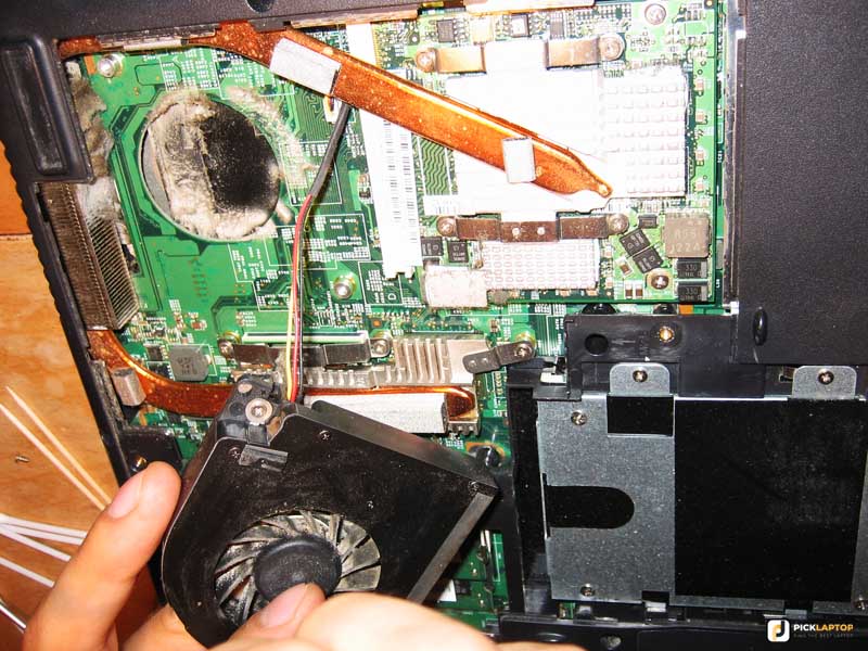 removing the fan out of the laptop