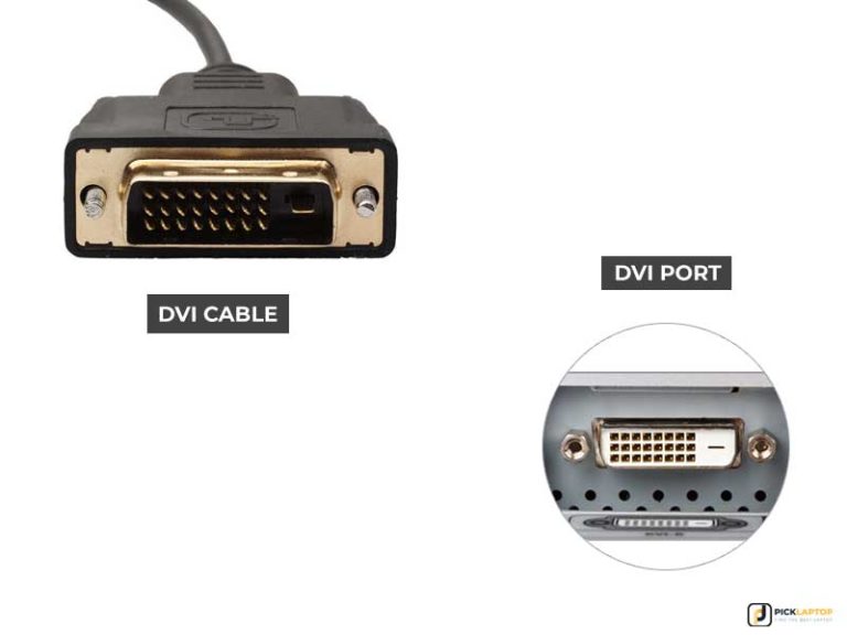 dvi ports and cable laptops