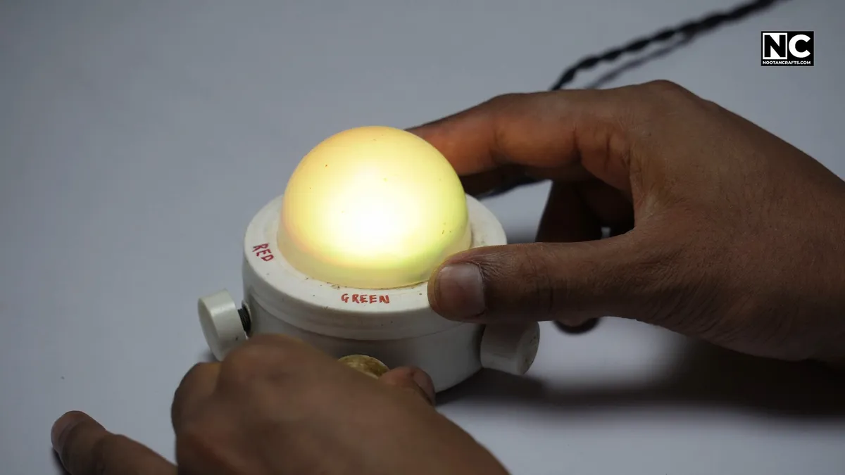 RGB LED producing purple by mixing the red and blue diodes