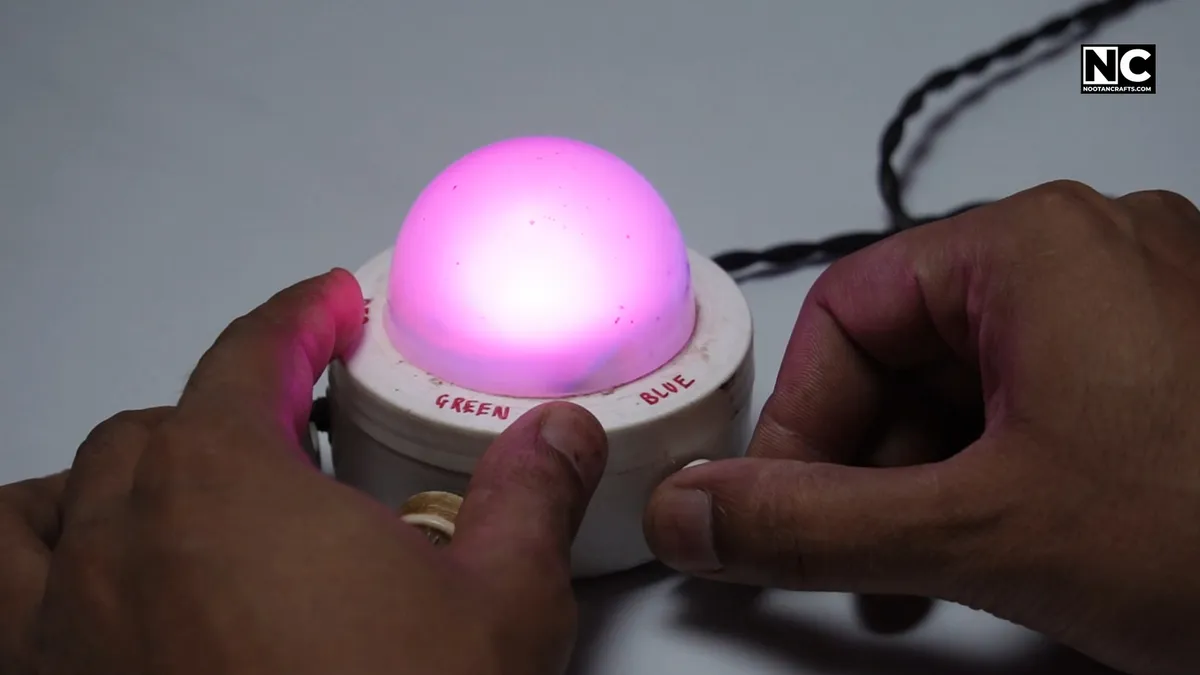 RGB LED producing yellow from mixed red and green output