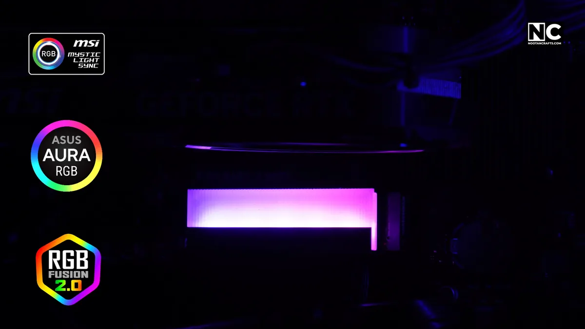 COOLMOON heatsink ARGB lighting synced with the rest of the build