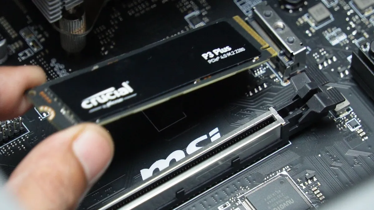 Removing an M.2 NVMe SSD from the motherboard slot