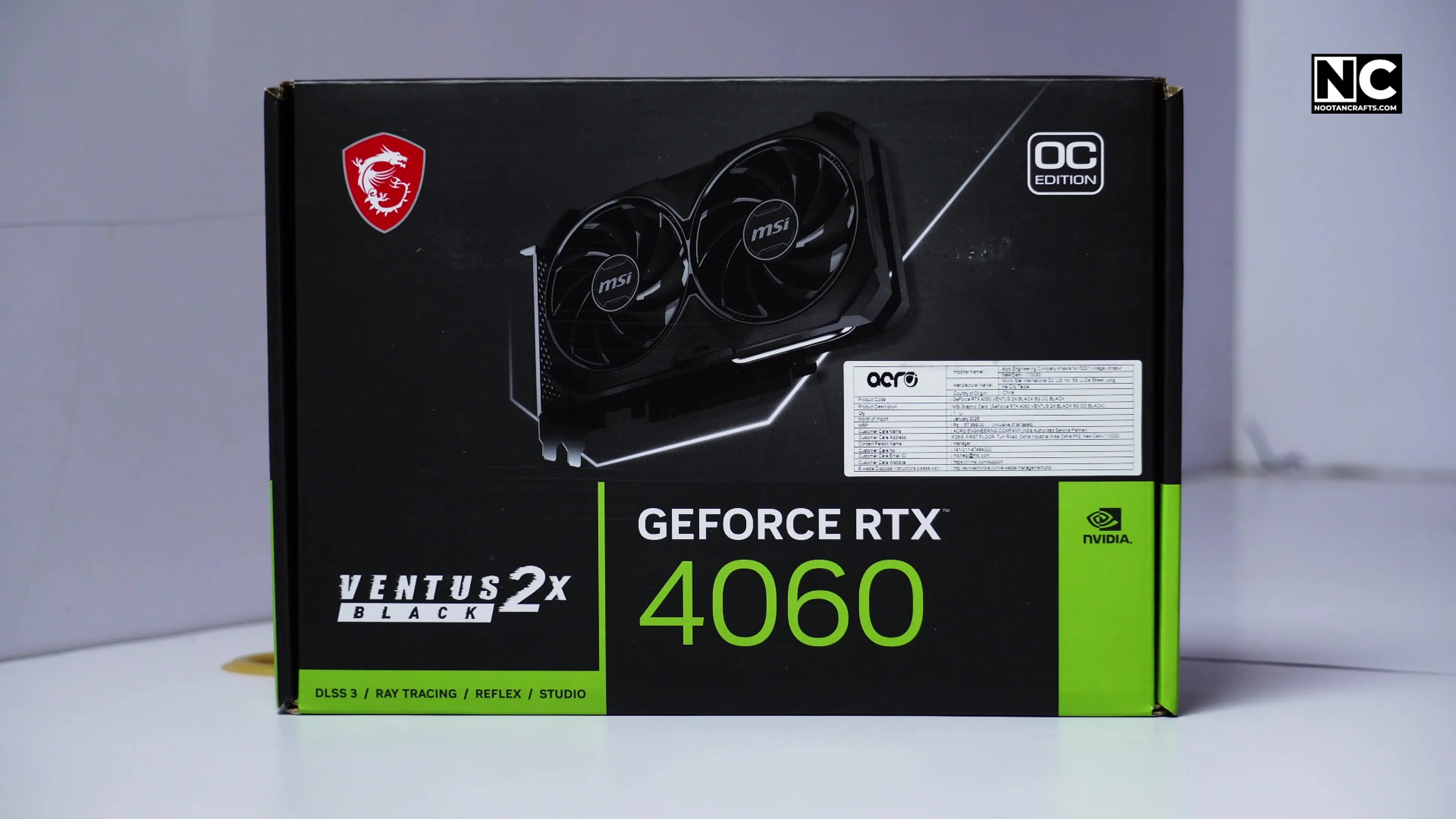 MSI RTX 4060 Ventus 2X graphics card
