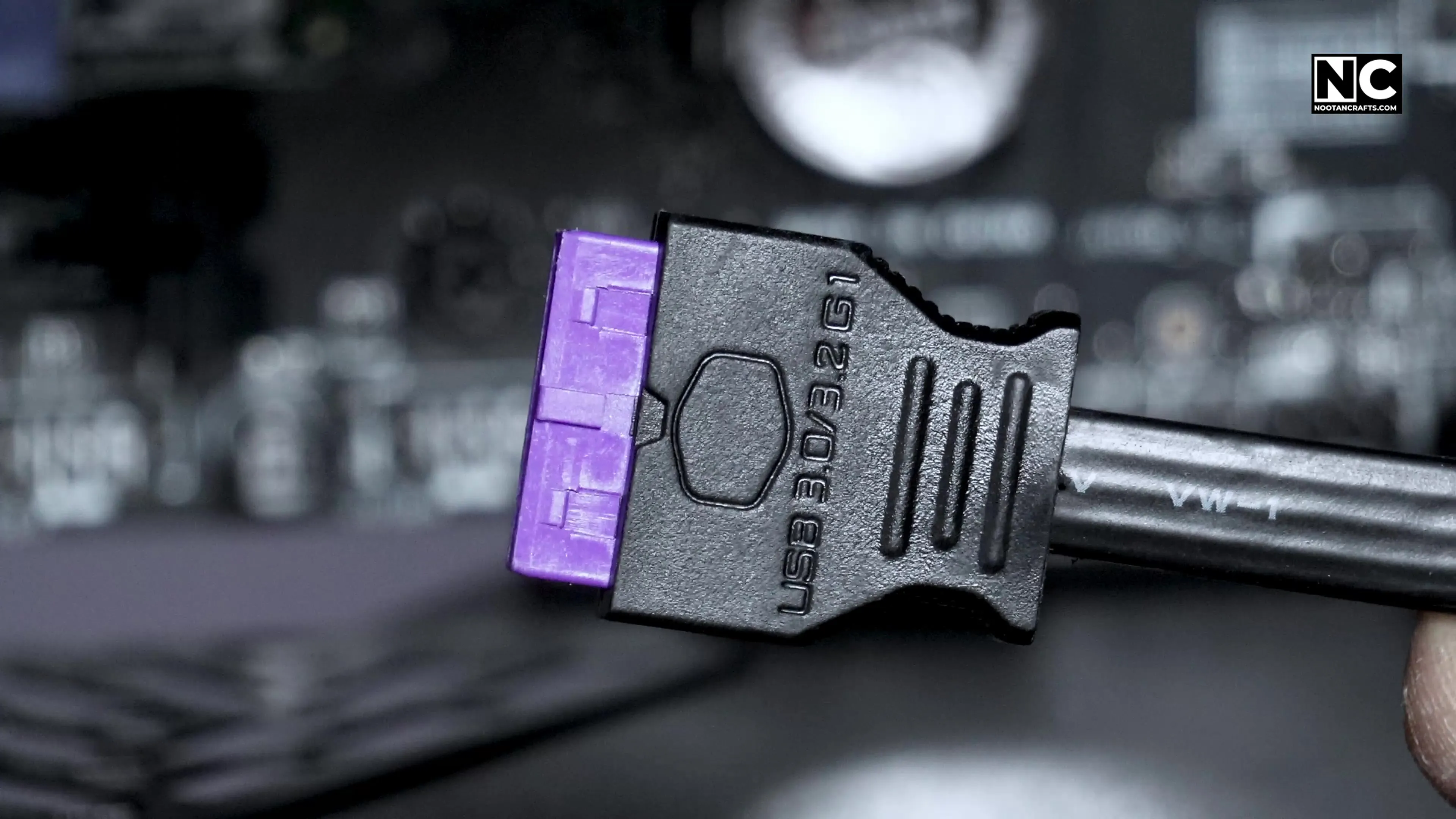 Connecting the USB 3.2 front panel header