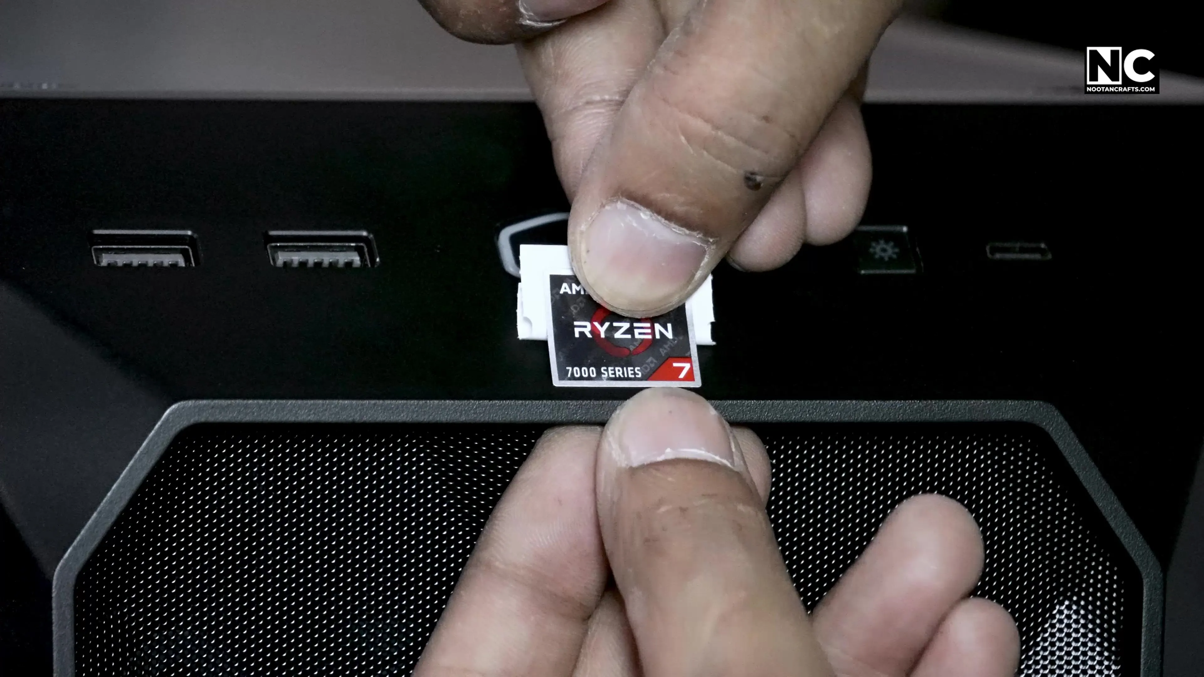 Ryzen 7 badge applied to the case