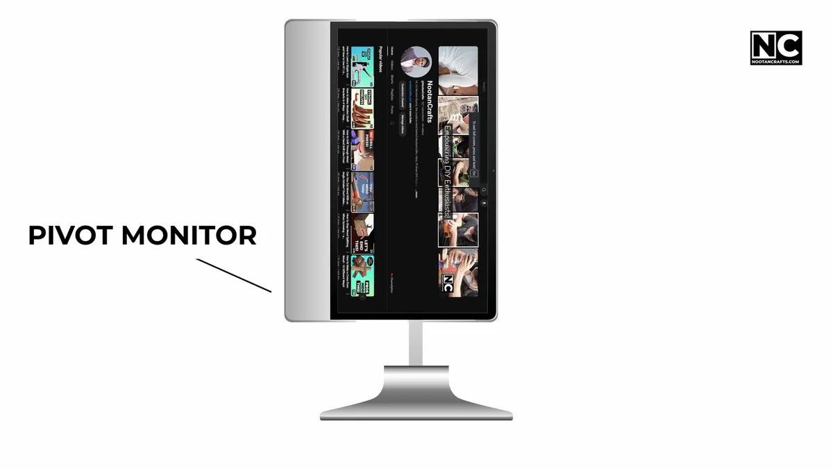 Checking whether a monitor stand has a pivot mechanism