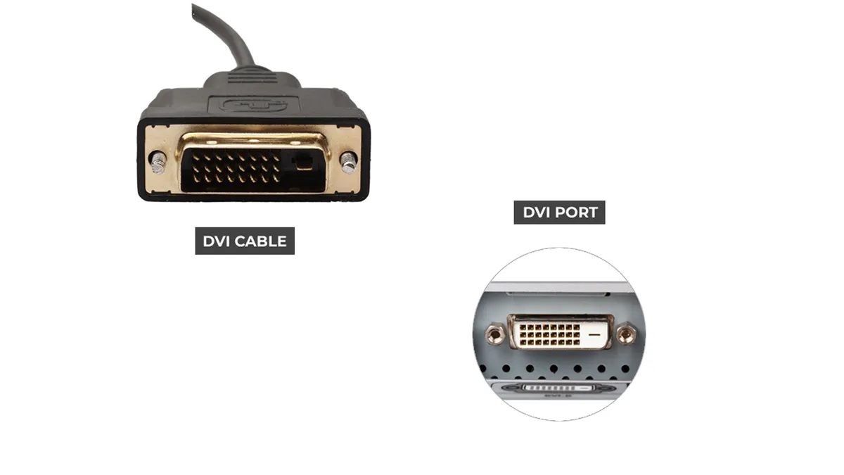 DVI cable connector